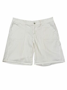HANNAH White Cotton Blend Shorts